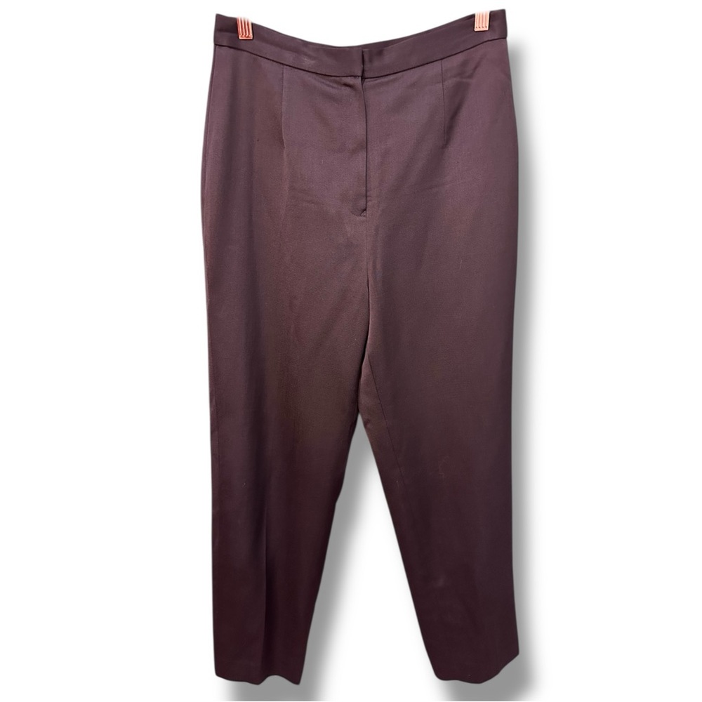 Vintage Petite Sophisticate Wool Charcoal Trousers. Size 10
